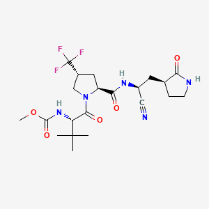 molecular formula C21H30F3N5O5 B12373962 Ibuzatrelvir CAS No. 2755812-39-4