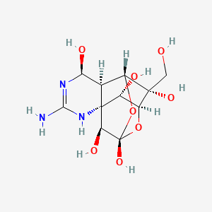 (1R,5S,6R,7R,9S,11S,12S,13S,14S)-3-amino-14-(hydroxymethyl)-8,10-dioxa-2,4-diazatetracyclo[7.3.1.17,11.01,6]tetradec-3-ene-5,9,12,13,14-pentol