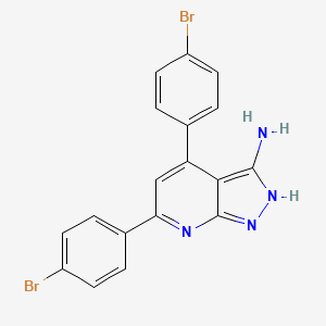 molecular formula C18H12Br2N4 B12374007 hAChE-IN-5 