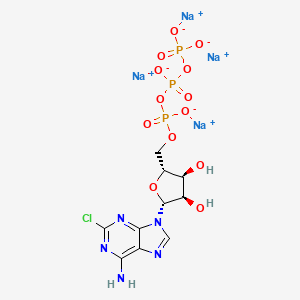 molecular formula C10H11ClN5Na4O13P3 B12374008 tetrasodium;[[[(2R,3S,4R,5R)-5-(6-amino-2-chloropurin-9-yl)-3,4-dihydroxyoxolan-2-yl]methoxy-oxidophosphoryl]oxy-oxidophosphoryl] phosphate 