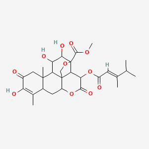 2H-3,11c-(Epoxymethano)phenanthro(10,1-bc)pyran, picras-3-en-21-oic acid deriv.