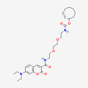 molecular formula C29H39N3O7 B12374115 Coumarin-PEG2-SCO 