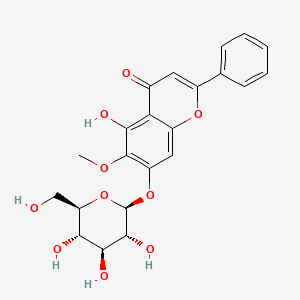 molecular formula C22H22O10 B12374195 Oroxylin 7-O-glucoside 