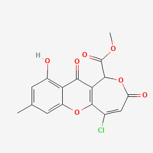 molecular formula C16H11ClO7 B1237421 Chloromonilicin 