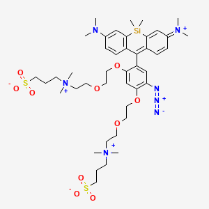 molecular formula C43H66N7O10S2Si+ B12374256 CalFluor 647 Azide 