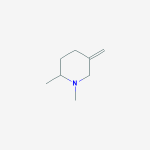B123743 1,2-Dimethyl-5-methylidenepiperidine CAS No. 142209-32-3