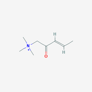 molecular formula C8H16NO+ B1237448 trimethyl-[(E)-2-oxopent-3-enyl]azanium 