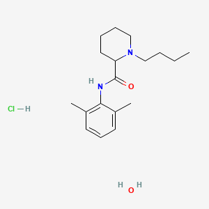 molecular formula C18H31ClN2O2 B1237449 Bupivacaine hydrochloride monohydrate CAS No. 73360-54-0