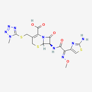 molecular formula C16H17N9O5S3 B1237460 cefmenoxime 