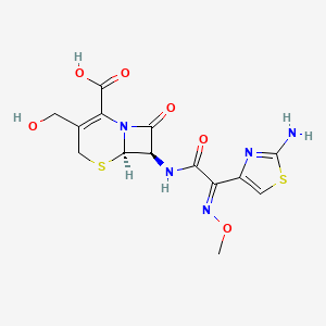molecular formula C14H15N5O6S2 B1237470 Desacetylcefotaxime 