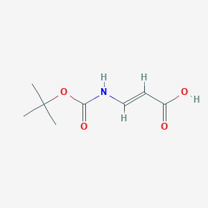 molecular formula C8H13NO4 B123748 (E)-3-[(2-methylpropan-2-yl)oxycarbonylamino]prop-2-enoic Acid CAS No. 151292-70-5