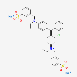 molecular formula C37H34ClN2Na2O6S2+ B12374804 disodium;3-[[4-[(2-chlorophenyl)-[4-[ethyl-[(3-sulfonatophenyl)methyl]azaniumylidene]cyclohexa-2,5-dien-1-ylidene]methyl]-N-ethylanilino]methyl]benzenesulfonate 