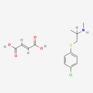 molecular formula C14H18ClNO4S B1237486 1-(4-Chlorophenylthiomethyl)-N-methylethylamine fumarate CAS No. 83197-87-9