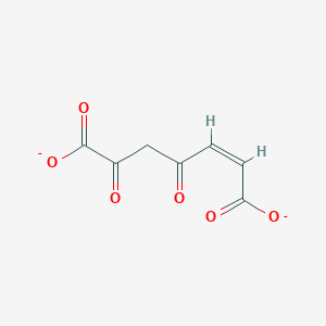 molecular formula C7H4O6-2 B1237494 (2Z)-4,6-dioxohept-2-enedioate 