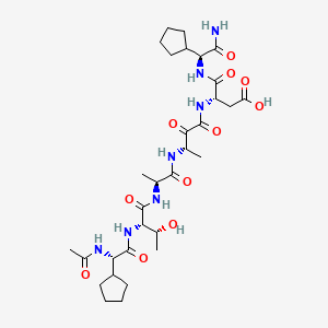 molecular formula C31H49N7O11 B12374987 Ac-{Cpg}-Thr-Ala-{Ala(CO)}-Asp-{Cpg}-NH2 
