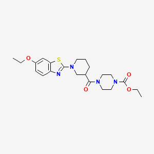 4-[[1-(6-Ethoxy-1,3-benzothiazol-2-yl)-3-piperidinyl]-oxomethyl]-1-piperazinecarboxylic acid ethyl ester