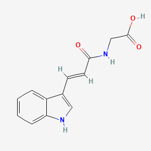molecular formula C13H12N2O3 B1237535 Indolylacryloylglycine CAS No. 3475-68-1