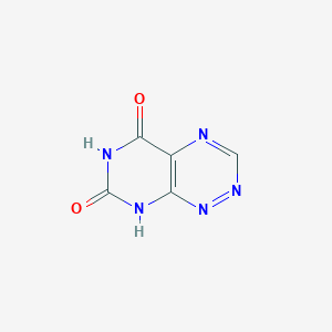molecular formula C5H3N5O2 B1237536 Pyrimido[5,4-e][1,2,4]triazine-5,7(6h,8h)-dione CAS No. 19359-69-4