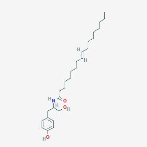 molecular formula C27H45NO3 B1237556 (E)-N-[1-hydroxy-3-(4-hydroxyphenyl)propan-2-yl]octadec-9-enamide 