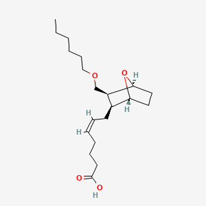 molecular formula C20H34O4 B1237567 (Z)-7-[(1R,2S,3S,4S)-3-(hexoxymethyl)-7-oxabicyclo[2.2.1]heptan-2-yl]hept-5-enoic acid CAS No. 103001-17-8