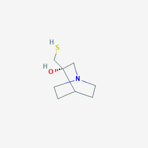 molecular formula C8H15NOS B123757 (S)-3-(mercaptomethyl)quinuclidin-3-ol CAS No. 158568-64-0