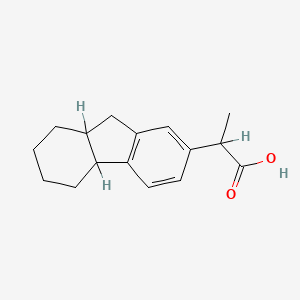 molecular formula C16H20O2 B1237583 cis-4,5,6,7,8,8a,9-Hexahydro-alpha-methyl-5H-fluorene-2-acetic acid CAS No. 62490-98-6