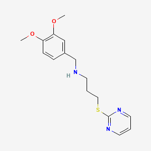 N-[(3,4-dimethoxyphenyl)methyl]-3-(2-pyrimidinylthio)-1-propanamine