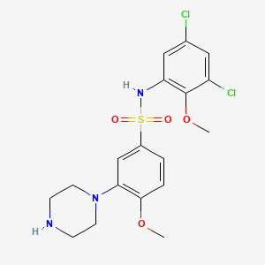 molecular formula C18H21Cl2N3O4S B1237598 SB399885 