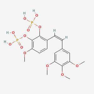 molecular formula C18H22O12P2 B1237599 Combretastatin A1 phosphate CAS No. 288847-35-8