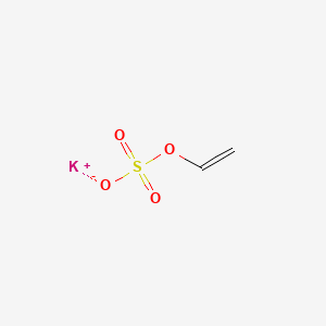 molecular formula C2H3KO4S B1237600 Sulfuric acid, monoethenyl ester, homopolymer, potassium salt CAS No. 25191-25-7