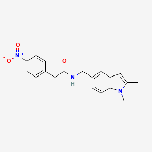 N-[(1,2-dimethyl-5-indolyl)methyl]-2-(4-nitrophenyl)acetamide