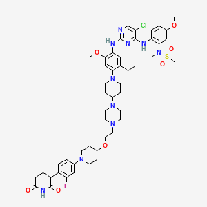 molecular formula C49H64ClFN10O7S B12376031 PROTAC EGFR degrader 11 