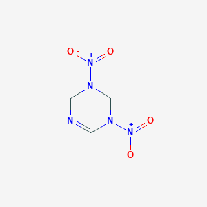 molecular formula C3H5N5O4 B1237622 1,3-Dinitro-1,2,3,4-tetrahydro-1,3,5-triazine 