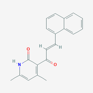 molecular formula C20H17NO2 B1237634 4,6-Dimethyl-3-(3-naphthalen-1-yl-acryloyl)-1H-pyridin-2-one 
