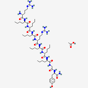 molecular formula C61H109N17O13 B12376451 Delmitide Acetate CAS No. 501019-16-5