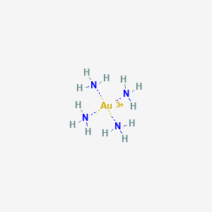 molecular formula AuH12N4+3 B1237670 tetraamminegold(III) 