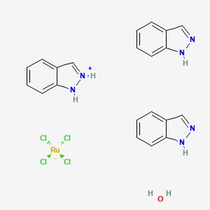 molecular formula C21H21Cl4N6ORu B1237672 HInd(RuInd2Cl4) 