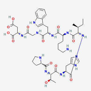 molecular formula C44H64N12O12 B12376804 H-Pro-Thr-His-Ile-Lys-Trp-Gly-Asp-OH 