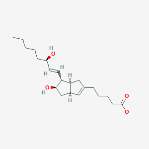 molecular formula C22H36O4 B1237684 methyl 5-((3aS,5R,6R,6aS)-5-hydroxy-6-((R,E)-3-hydroxyoct-1-en-1-yl)-1,3a,4,5,6,6a-hexahydropentalen-2-yl)pentanoate 