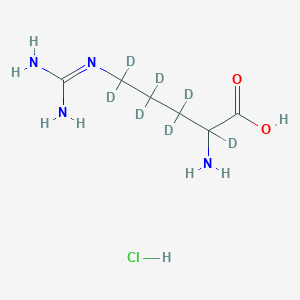 molecular formula C6H15ClN4O2 B12376862 Arginine-d7 (hydrochloride) 