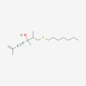 molecular formula C17H30OS B012377 6-Hepten-4-YN-3-OL, 1-(heptylthio)-2,3,6-trimethyl- CAS No. 102244-20-2
