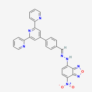 molecular formula C28H18N8O3 B12377151 NBDT 