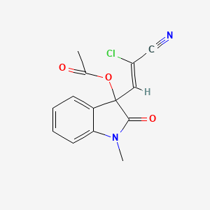 [3-[(Z)-2-chloro-2-cyanoethenyl]-1-methyl-2-oxoindol-3-yl] acetate