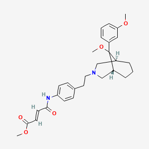 methyl (E)-4-[4-[2-[(1S,5R)-9-methoxy-9-(3-methoxyphenyl)-3-azabicyclo[3.3.1]nonan-3-yl]ethyl]anilino]-4-oxobut-2-enoate