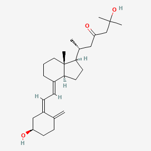 molecular formula C27H42O3 B1237790 (6R)-6-[(1R,3aS,4E,7aR)-4-[(2Z)-2-[(5R)-5-hydroxy-2-methylidenecyclohexylidene]ethylidene]-7a-methyl-2,3,3a,5,6,7-hexahydro-1H-inden-1-yl]-2-hydroxy-2-methylheptan-4-one CAS No. 83353-84-8