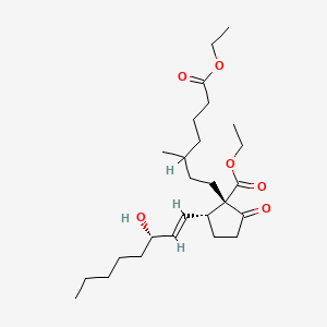 molecular formula C26H44O6 B1237796 ethyl (1S,2R)-1-(7-ethoxy-3-methyl-7-oxoheptyl)-2-[(E,3S)-3-hydroxyoct-1-enyl]-5-oxocyclopentane-1-carboxylate CAS No. 62151-21-7
