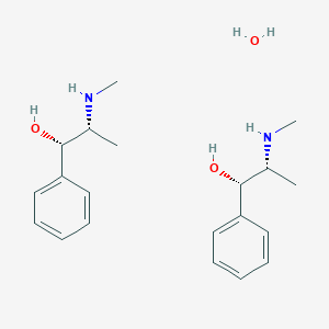 molecular formula C20H32N2O3 B123780 L-(-)Ephedrine hemihydrate CAS No. 144429-10-7