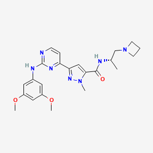 molecular formula C23H29N7O3 B12378000 NMS-0963 
