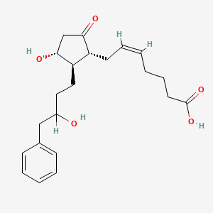 molecular formula C22H30O5 B1237805 (Z)-7-[(1R,2R,3R)-3-hydroxy-2-(3-hydroxy-4-phenylbutyl)-5-oxocyclopentyl]hept-5-enoic acid CAS No. 63814-25-5