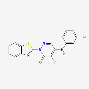 2-(1,3-Benzothiazol-2-yl)-4-chloro-5-(3-chloroanilino)-3-pyridazinone